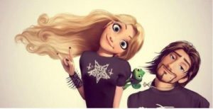 punk rapunzel and flynn 