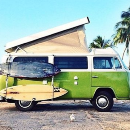 VW lime green van