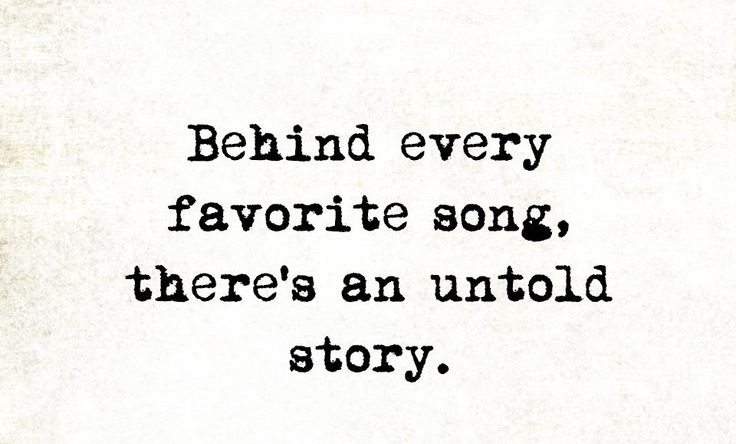behind every favorite song, there's an untold story